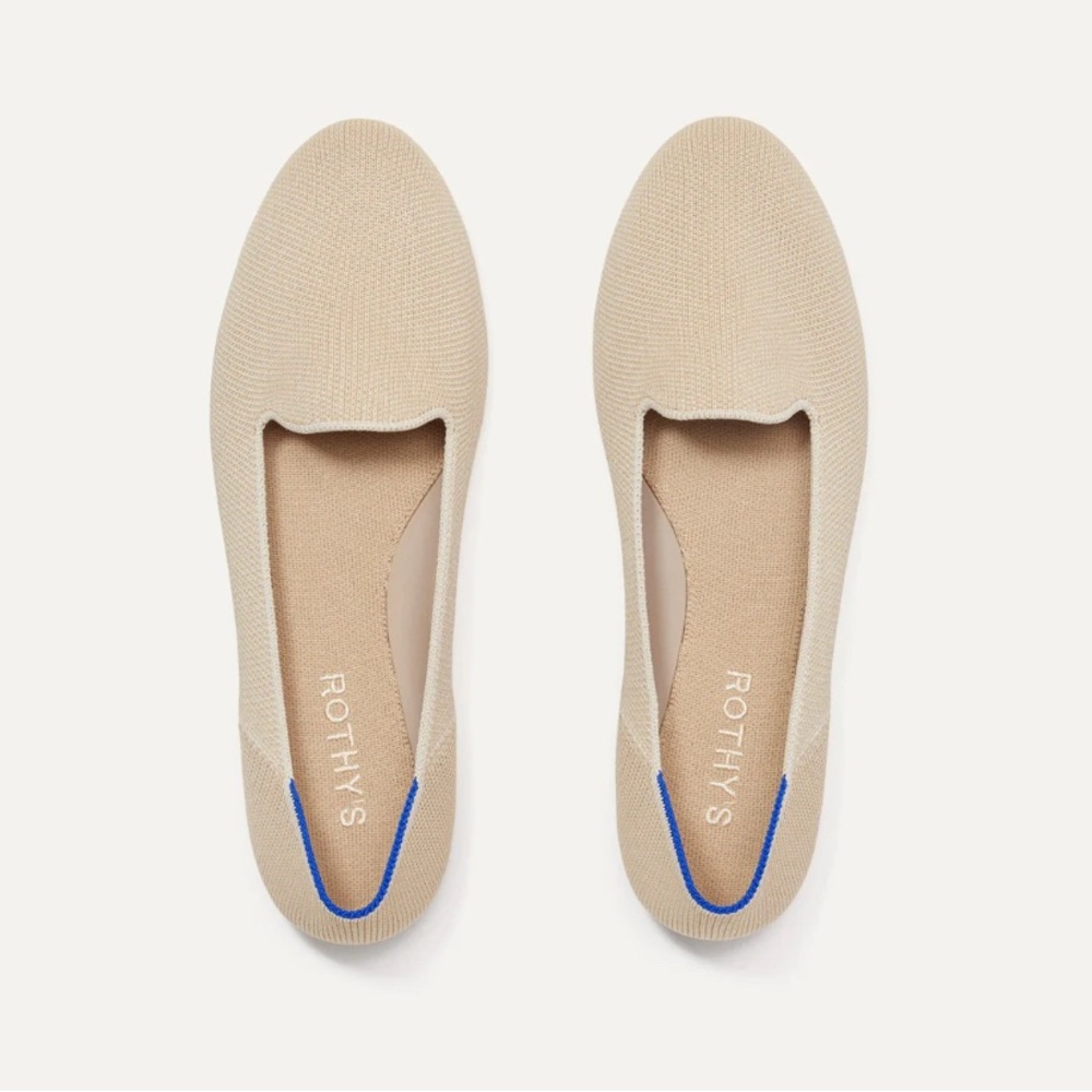 Rothy's “The Lounge Loafer” in Sandstone